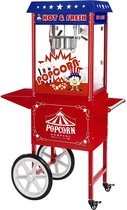 Royal Catering Popcorn machine - Met onderstel - Amerikaans ontwerp - Rood