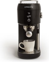 CREATE - Semiautomatische espressomachine 20 bar - Met snel opwarmingssysteem - Melkopschuimer - Zwart - THERA STUDIO