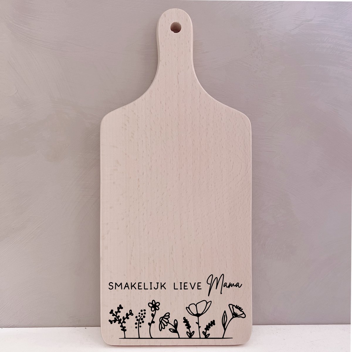 Label2X - Plankje Smakelijk Lieve Mama Verticaal - Moederdag - Moederdag cadeautje - Mama