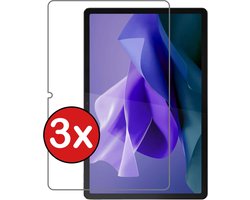 Screenprotector - 3 Stuks - Geschikt voor Lenovo Tab P12 - Extra Sterk - Beschermglas - Gehard Glas - Tempered Glass - Screen Protector