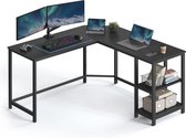 Bol.com ACAZA Bureau - Hoekbureau - Zwart - 138 x 138 x 75 cm (B x D x H) - Gaming Bureau - Bureau Gaming - Hoekbureau Gaming - ... aanbieding
