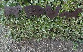 Metalen deco tuinstekers "dieren" - Set van 4 stuks - roestkleurig zwart - hoogte 60 x 17 x 1 cm - Tuinaccessoires - Tuindecoratie – Tuinstekers