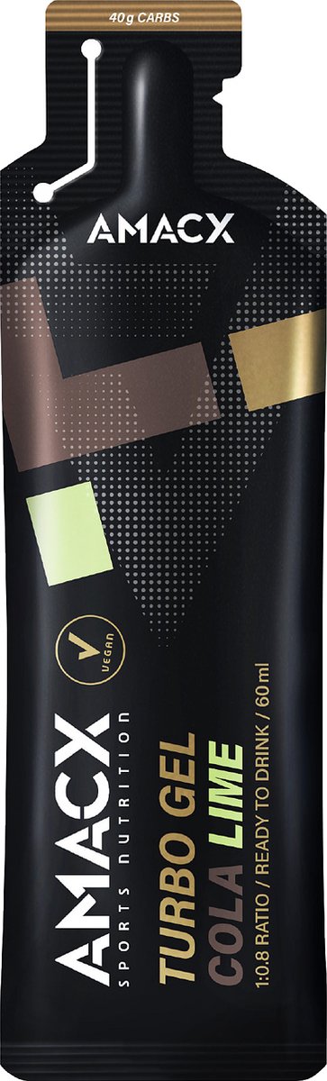 Amacx Turbo Gel - Sportgel - Energy Gel - Energiegel - Cola Lime- 12 pack — afbeelding 2