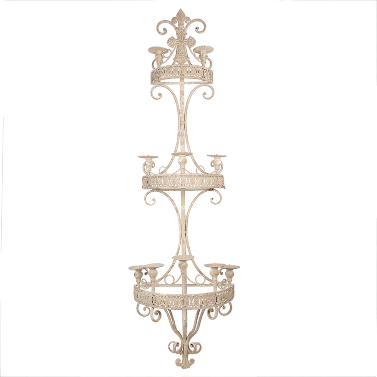 Clayre & Eef Kandelaar 44x19x143 cm Beige Metaal