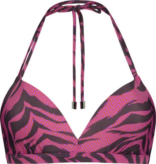 Beachlife Zigzag Zebra halter bikinitop