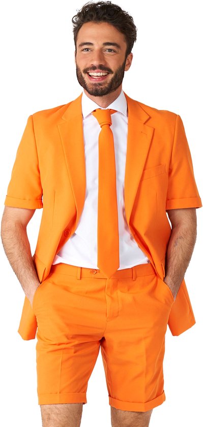 OppoSuits The Orange - Heren Zomer Pak - Nederlands Elftal Kostuum - Oranje - Maat EU 58