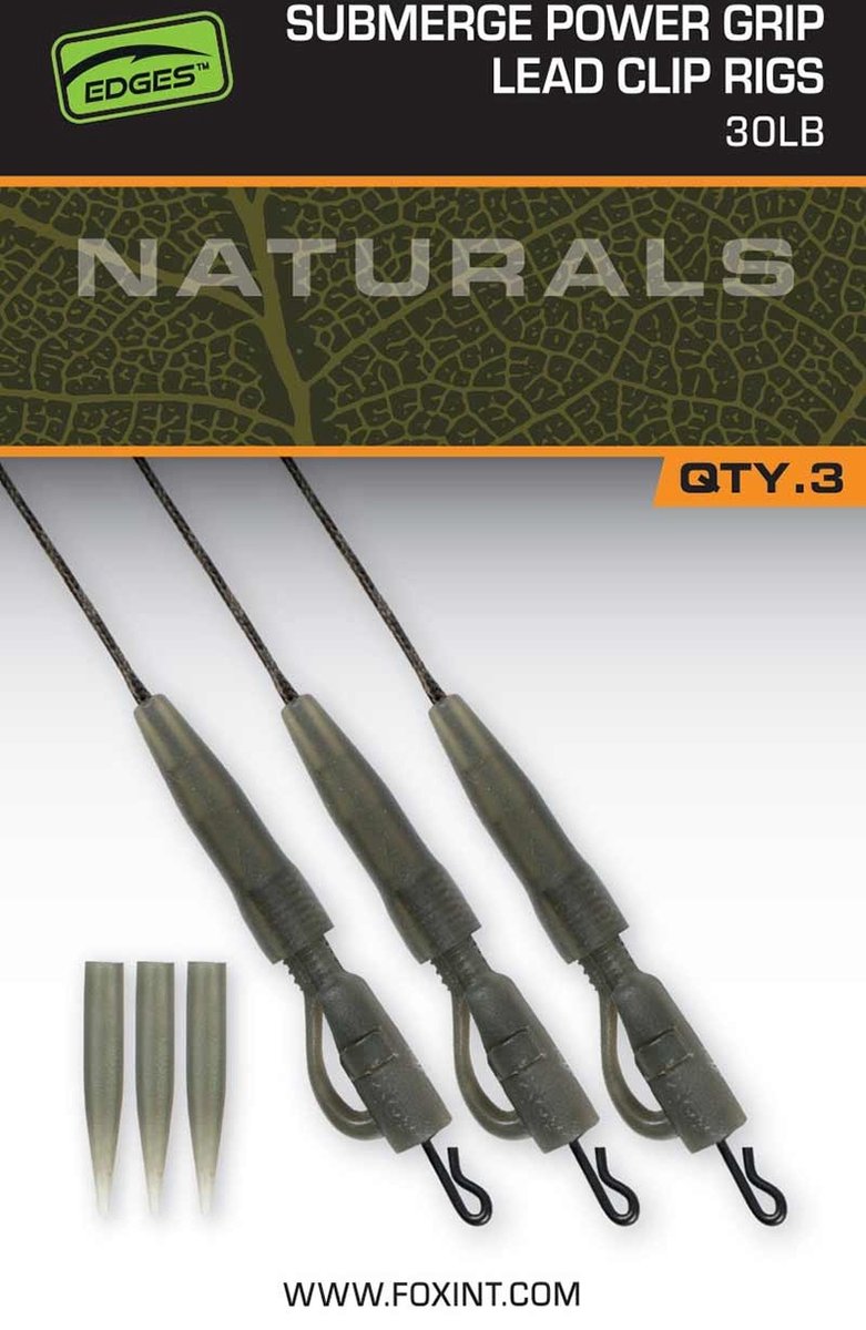 Naturals Submerge Power Grip Lead Clips 40LB Fox
