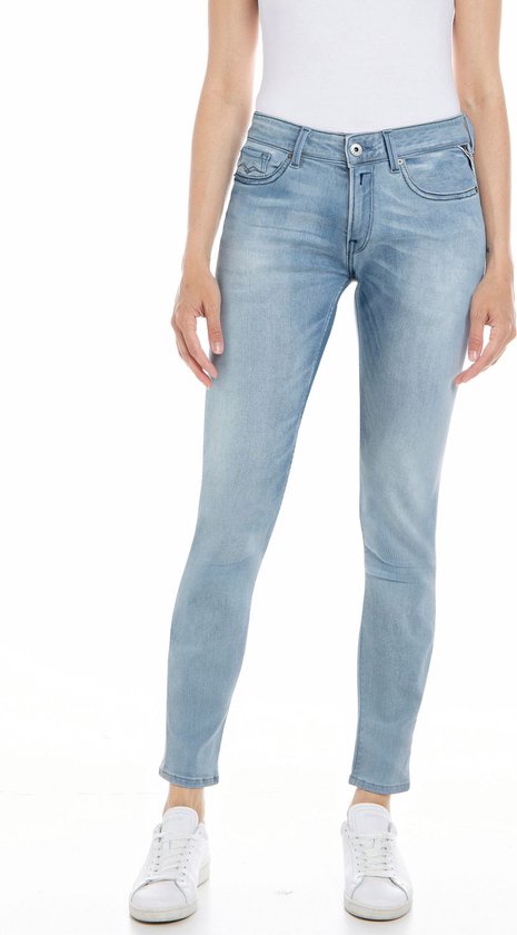 Replay Jeans Damen Skinny Fit Luz High Waist Hyperflex Color Edition / Dunkelgrau