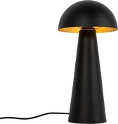 QAZQA mushroom - Design Vloerlamp | Staande Lamp - 1 lichts - H 50 cm - Zwart Goud - Buitenverlichting