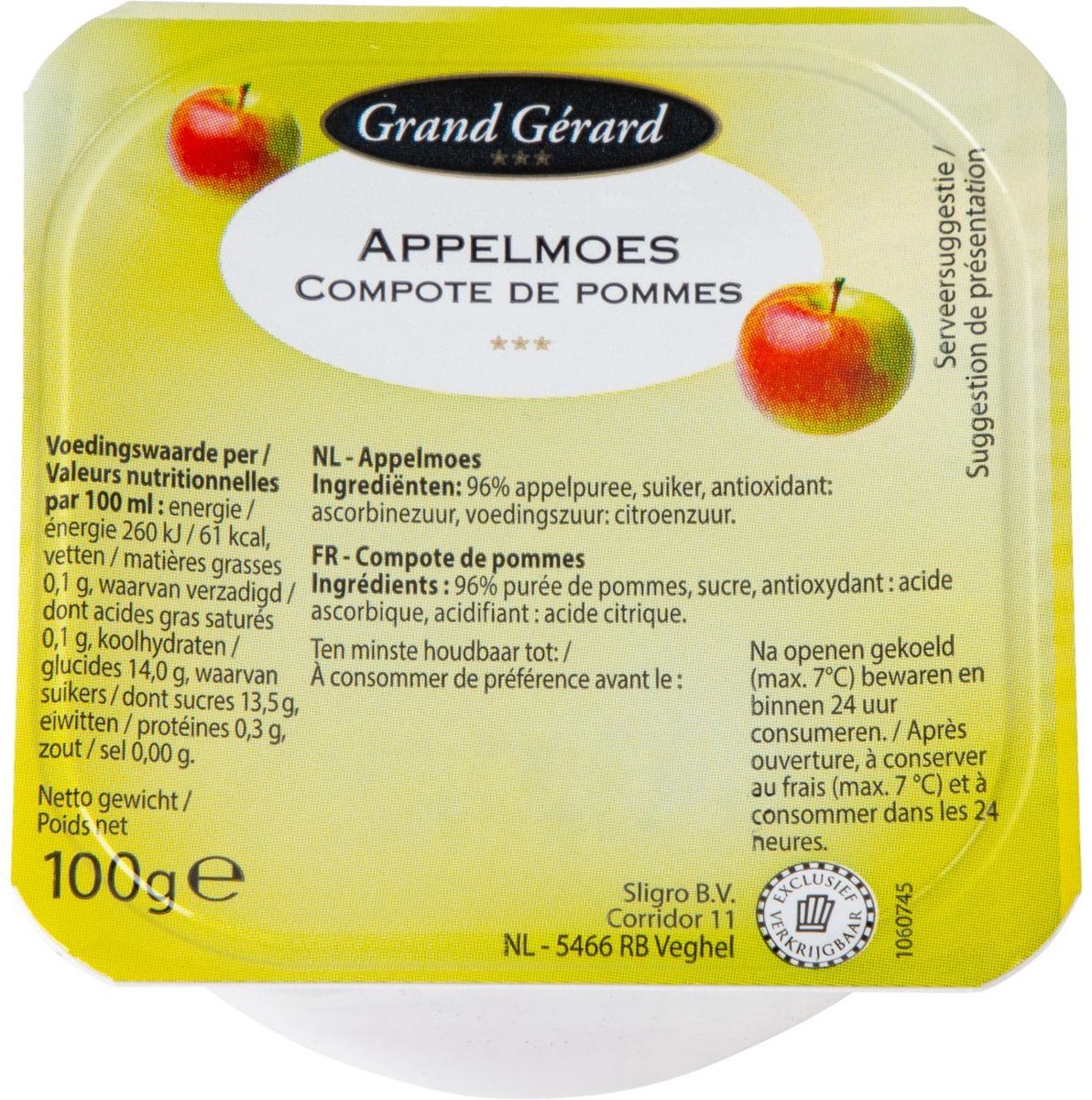 Grand Gérard Appelmoes 120 stuks x 100 gram
