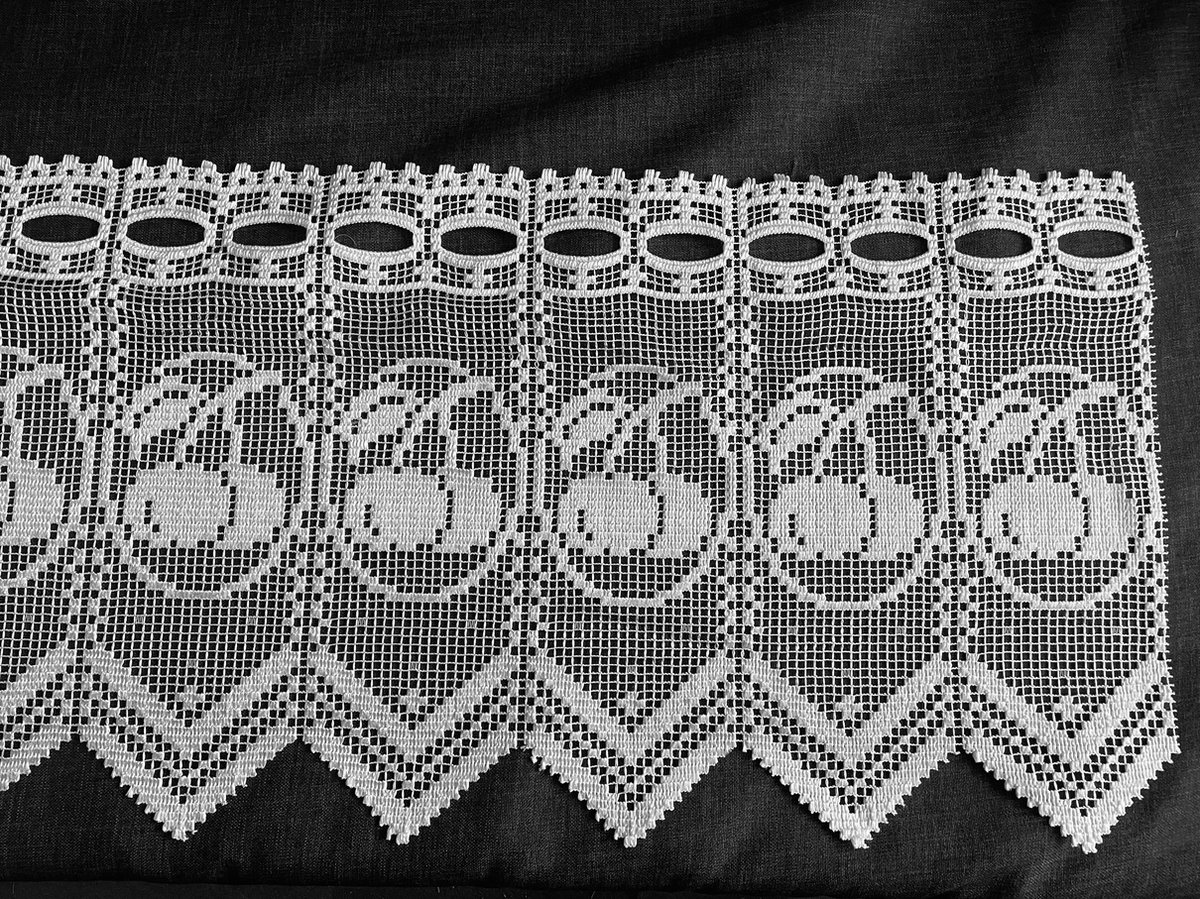 Valletje / korte gordijn 30 cm hoog