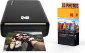 KODAK Pack Imprimante Photo Printer PM220 et cartouche MSC30 - Photos 5.4 * 8.6 cm, WIFI, Compatible avec iOS et Android - Noir