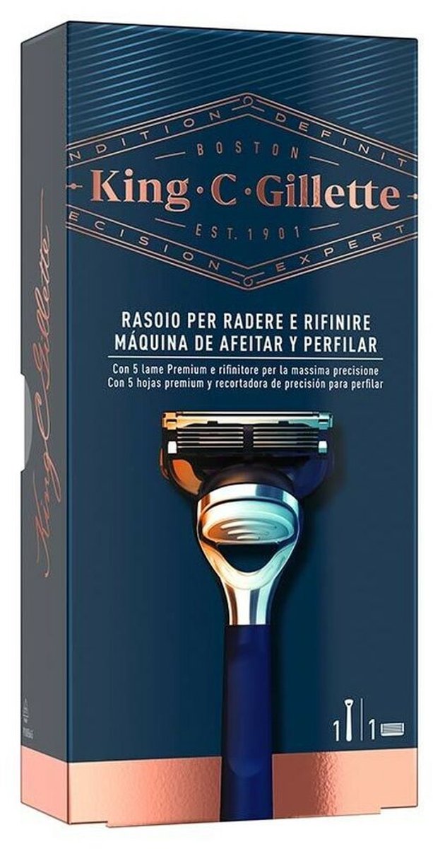 Handmatig scheermesje King C Gillette Shave & Edging Blauw
