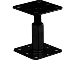 Wovar Verstelbare Paalhouder Zwart voor 13 x 13 tot 15 x 15 cm palen | Per Stuk