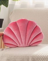 Sierkussen Schelp - Shell Cushion - Schelpvormig Kussen - Aesthetic Kussen met Schelpvorm - 35x35 cm - Roze