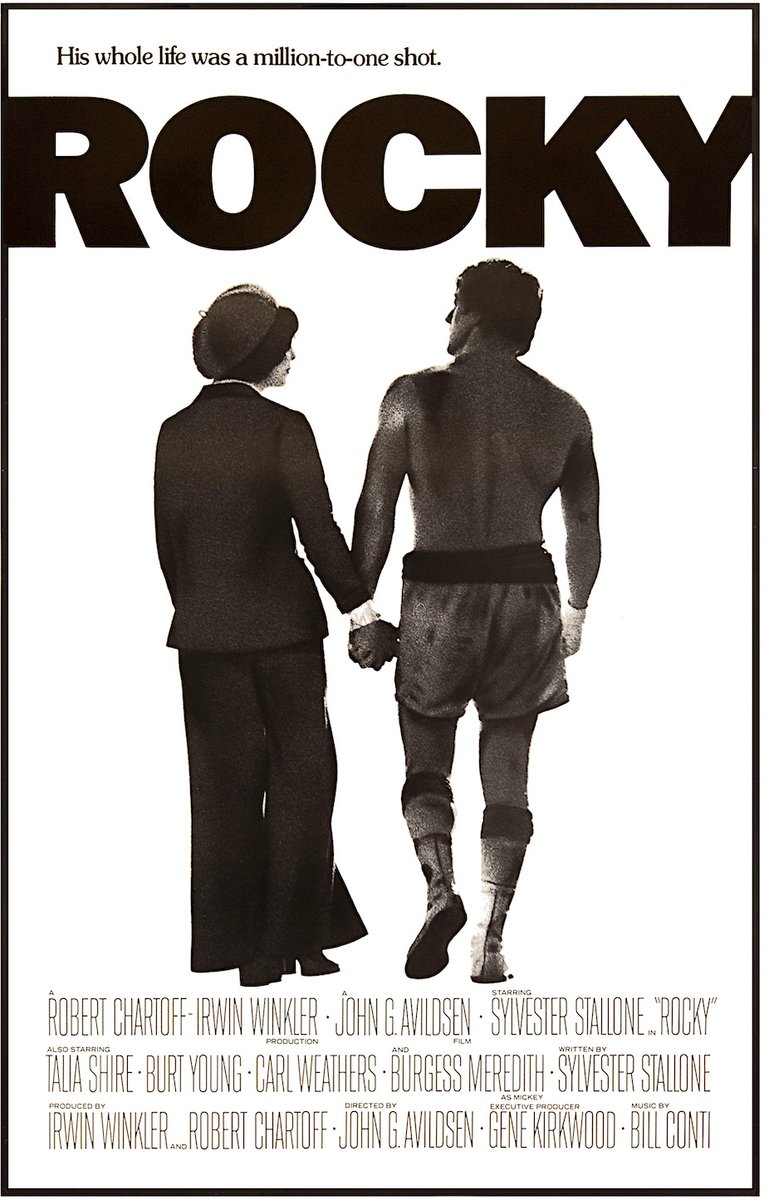 karo-art Poster - Rocky, 1976 Amerikaanse sport drama film, Originele Filmposter, Premium Print, Professioneel Fotopapier Multikleur