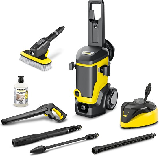 Kärcher Hogedrukreiniger | K 7 Premium Home Modular Surface - Haspel - Oppervlaktereiniger T 7 Plus - WB 7 Plus 3-in-1 wasborstel - Reinigingsmiddel 1 L - 180 bar - Wateropbrengst 600 l/u