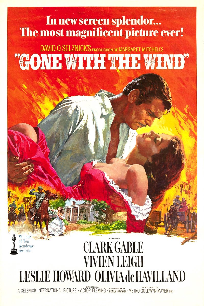 karo-art Poster - Gone with the wind, Originele Filmposter, Premium Print, Professioneel Fotopapier Multikleur