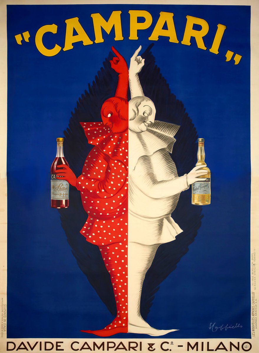 karo-art Poster - Campari, Milano, Poster uit 1921, Premium print, verpakt in stevige kartonnen koker. Multikleur