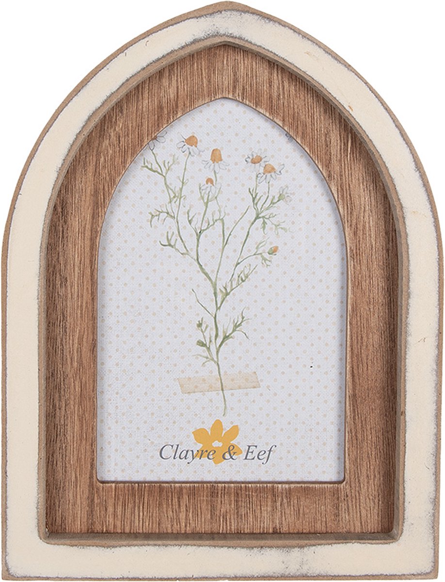 Clayre & Eef Fotolijst 10x15 cm Bruin Beige MDF