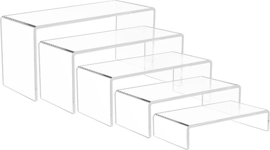 Set de 5 supports de présentation en acrylique transparent pour figurines populaires, gâteaux, desserts et décoration de table