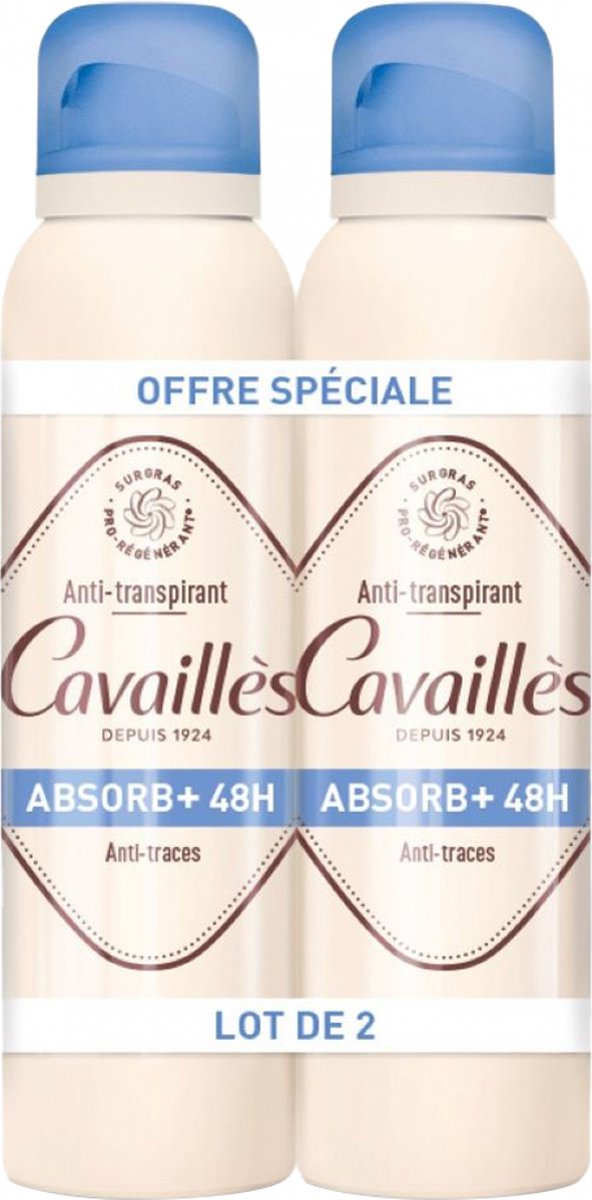 Goedkoopste Rogé Cavaillès Absorb 48H Anti-Sporen Deodorant Spray Set van 2 x 150 ml