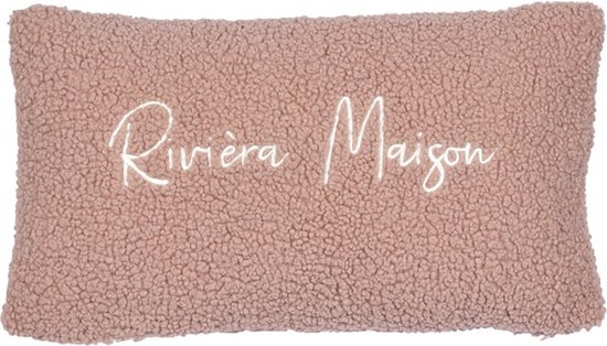 Riviera Maison Teddy Sierkussen - 30x50 cm - Roze