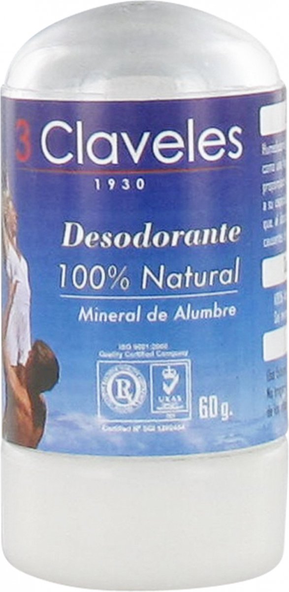3 Claveles 100% Natuurlijke Aluinsteen Deodorant 60 g