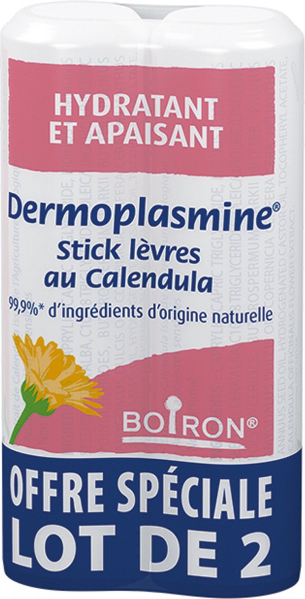 Boiron Dermoplasmine Calendula Lip Stick Set van 2 x 4 g