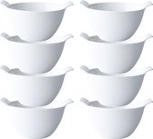 Cosy & Trendy Bols/Bols à soupe pour dessert/petit déjeuner - 8x - Porcelaine - D12 x 7 cm - blanc