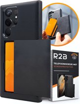 R2B® Hoesje met pasjeshouder geschikt voor Samsung Galaxy S24 Ultra - Inclusief screenprotector - Telefoonhoesje - Model Utrecht