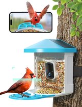 GNCC GB1 Voederhuisje voor vogels-met Camera 1080P-voederhuisje op paal- AI Vogelherkenning -Blauw