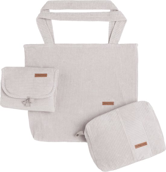 Baby's Only Verschoonmatje Sense - Verschoningsmatje voor onderweg - Kiezelgrijs - Inclusief opbergzakje van Baby's Only — afbeelding 2