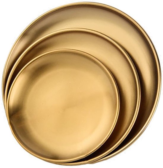 Bidponds Gouden ovale kaptafel, roestvrijstalen sieradenlade, badkamerlade, make-up cosmetische dienbladen, handdoek servet lade, opbergorganizer, 9 x 3,8 inch (LxW), Medium
