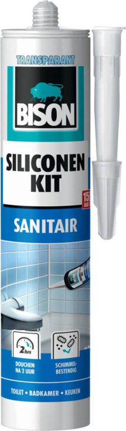 Bison Siliconenkit Sanitair Koker - Transparant - 310 ml - Bison