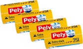Pely® | 4 x 17 extra sterke afvalzakken | 25 liter | klimaatneutraal | trekband zakken | pedaalemmer | 50 x 50 cm | multipack