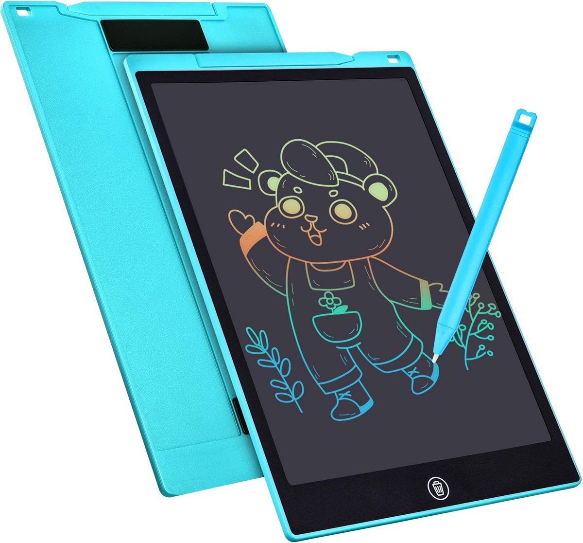 Kleurrijk lcd-schrijfbord, 12 inch, lcd-schrijftablet, elektronische tablet, grafische tablet, digitale tekenpad, kinderspeelgoed voor meisjes van 3-12 jaar, blauw