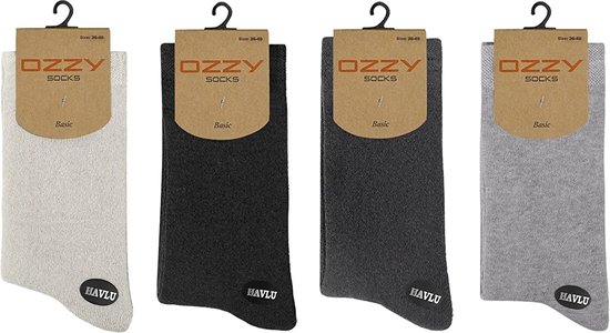 Ozzy Socks | Dikke Sokken | Warme Sokken | Organisch Katoen | 4 Paar | 36-40