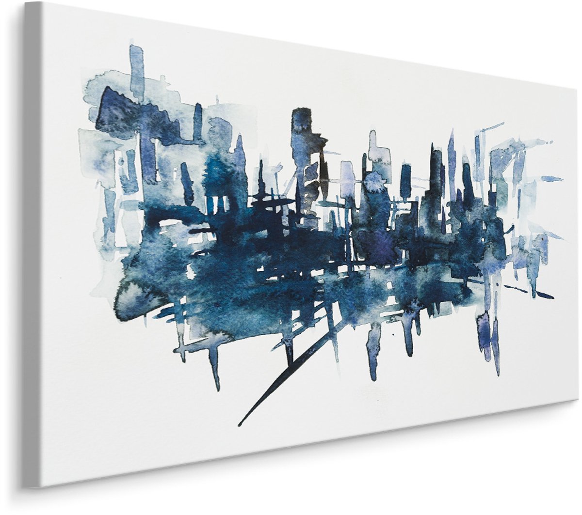 karo-art Schilderij - Moderne abstracte kunst , Wanddecoratie , Premium print Multikleur