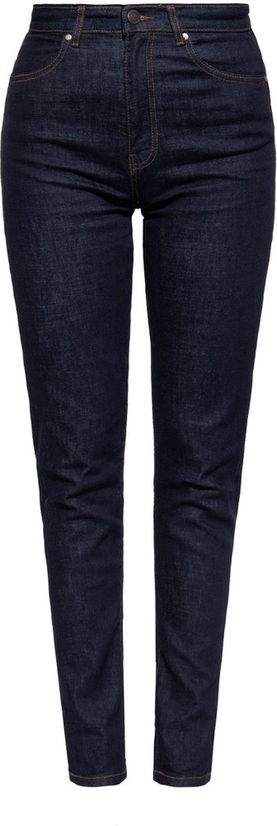 Queen Kerosin damesjeans mit Kontrastborduursel donkerblauw