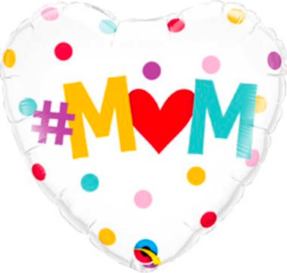 Qualatex - #Mom folieballon hart - 46 cm