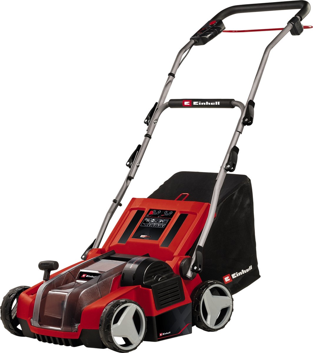 Einhell Accu Verticuteerder/Beluchter GE-SA 36/35 Li Solo - Power X-Change - 36 V/Li-ion - Werkbreedte: 35 cm - 16 messen - 24 beluchtingsklauwen - 28 L opvangzak - Excl. accu en oplader