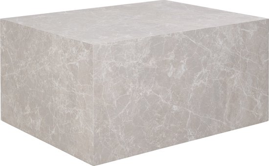 Table basse Prague - 60x80x40 cm - aspect marbre - House Nordic - Tables basses rectangulaires - Beige - MDF - Tables basses rectangulaires
