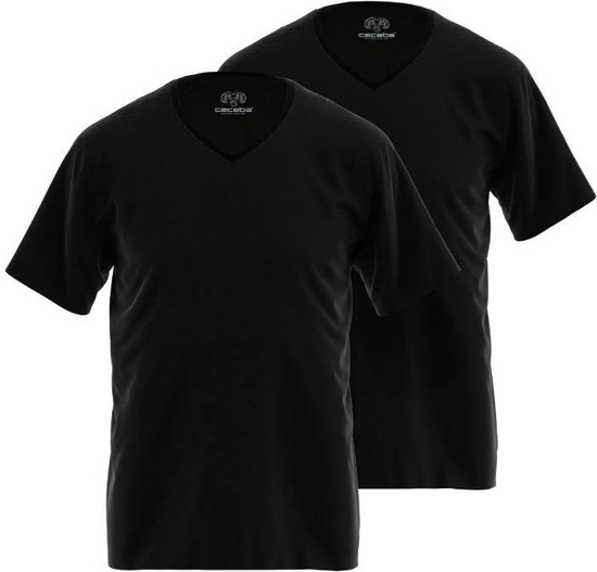 Basset Heren Bamboe T-Shirt V-Hals Zwart | Underwear District