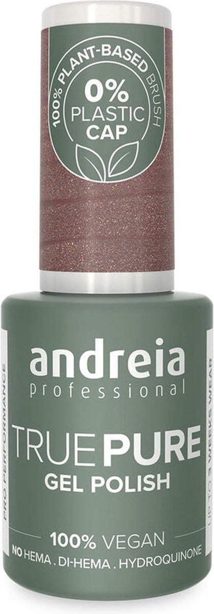 Goedkoopste Andreia Professional - Gellak - True Pure - Taupe met Gouden Glans T42 - HEMA vrij - Vegan - 10,5ml
