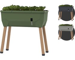 Gusta Garden - Sammy Salad - Slimme kruidenpot met 15 L watertank - Kweekbak - Plantentoren - Donkergroen