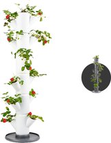 Gusta Garden - Sissy Strawberry - Aardbeien Planten - Aardbeienzak - Kweekbak - Kweektafel - Plantentoren met 6 Levels - Klassiek Wit