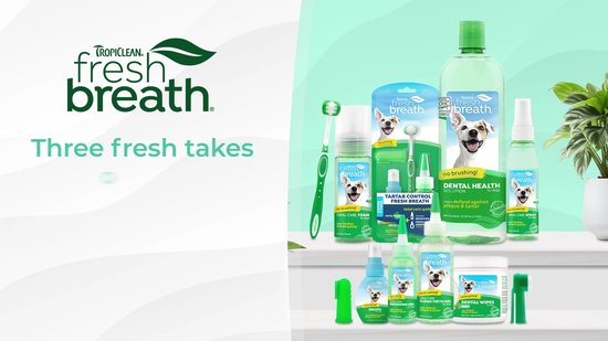 TropiClean Fresh Breath - Honden Mondverzorging Oplossing - Gebitsverzorging Hond - 473 ml