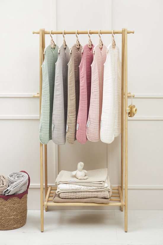 Meyco Baby Uni pre-washed hydrofiele slaapzak zomer - offwhite - 110cm van Meyco — afbeelding 5
