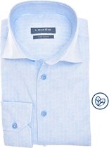 Ledub - Overhemd Print Lichtblauw - Heren - Maat 39 - Modern-fit
